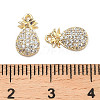 Brass Micro Pave Clear Cubic Zirconia Charms KK-C054-22G-3