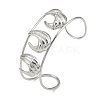 Non-Tarnish 304 Stainless Steel Wide Hollow Textured Opaen Cuff Bangles BJEW-Q348-07P-01-1