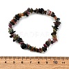 Unisex Chip Natural Tourmaline Beaded Stretch Bracelets BJEW-S143-43-5