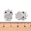 Rack Plating Alloy and Rhinestone Pendants PALLOY-T092-19P-3