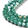 Opaque Solid Color Electroplate Glass Beads Strands EGLA-A039-P4mm-B07-3