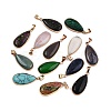Natural & Synthetic Mixed Stone Pendants KK-N254-181G-1
