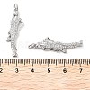 Rack Plating Brass Micro Pave Clear Cubic Zirconia Pendants KK-M280-03P-3