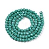 Electroplate Opaque Solid Color Glass Beads Strands EGLA-A044-P4mm-L31-3
