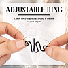 2Pcs 2 Styles Iron Yarn Guide Finger Holders DIY-TA0011-14-3