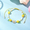Glass Seed Bead and Resin Braided Bead Bracelets for Women BJEW-MZ00237-01-2