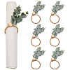 6Pcs PVC Leaf Napkin Rings AJEW-GF0011-03B-1