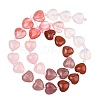Gradient Color Opalite & Cherry Quartz Glass & Natural Strawberry Quartz & Rose Quartz & Red Jasper Beads Strands G-B185-A13-4