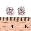 Brass Micro Pave Cubic Zirconia Beads KK-B102-31P-01-2