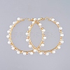 Beaded Hoop Earrings EJEW-JE03804-2