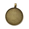 Vintage Tibetan Style Alloy Pendant Cabochon Settings X-TIBEP-M018-146AB-NF-1