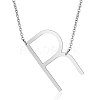 Non-Tarnish 201 Stainless Steel Initial Pendants Necklaces NJEW-S069-JN003D-R-1