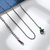 Ion Plating(IP) 304 Stainless Steel Cable Chain Necklace for Men Women STAS-G299-04M-2