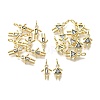 Brass Micro Pave Cubic Zirconia Pendants KK-D339-02G-03-2