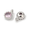 Brass Pave Cubic Zirconia Pendants KK-H204-03P-04-2