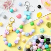 DIY Silicone Beaded Keychain Making Kit DIY-YW0008-62-5