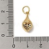 Brass Micro Pave Black Cubic Zirconia Pendants KK-R162-011G-3