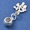 925 Sterling Silver European Beads STER-S009-01D-S-2