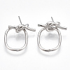Brass Stud Earrings KK-T038-316P-1