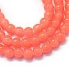 Baking Paint Imitation Jade Glass Round Bead Strands DGLA-Q021-6mm-31-1