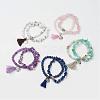 Natural Gemstone Beads Stretch Bracelets BJEW-JB02813-1