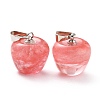Cherry Quartz Glass Pendants G-Z022-01H-2