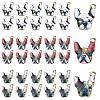 30Pcs 3 Colors Zinc Alloy Enamel Pendants ENAM-CJ0001-73-1