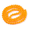 Opaque Solid Color Glass Beads Strands GLAA-TAC0022-4mm-B04-2