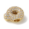 Brass Micro Pave Cubic Zirconia Beads KK-P290-61G-Q-2