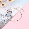 Stainless Steel Satellite Chain Anklets X-AJEW-AN00422-5