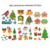 Christmas Theme PET Heat Transfer Film Logo Stickers Set DIY-WH0230-059-2