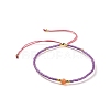 Adjustable Natural Yellow Aventurine Braided Bead Bracelets BJEW-F391-A17-6