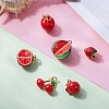 6Pcs 6 Style Brass Enamel Charms KK-SZ0004-04-4