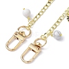 Flower & Star Alloy Enamel Charm Purse Chains with Natural Howlite & Swivel Clasps AJEW-BA00116-02-2
