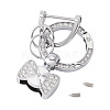 1Pc DIY Alloy Rhinestone Spring Gate Rings Keychains FIND-TA0008-54B-P-2