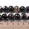 Faceted Natural Fire Crackle Agate Beads Strands G-F447-12mm-N15-5
