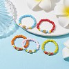 Opaque Colours Glass Seed Bead Stretch Rings RJEW-JR00659-2