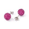 Gifts for Her Valentines Day 925 Sterling Silver Austrian Crystal Rhinestone Ball Stud Earrings for Girl Q286H211-2