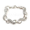 Bohemia Style Alloy Snake Link Chain Bracelets for Women BJEW-H327-01AS-2