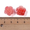 Synthetic Coral 3D Flower Rose Beads CORA-A005-14mm-32-3
