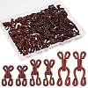 Gorgecraft 48Sets 3 style Cloth and Iron Hook and S-Hook Clasps IFIN-GF0001-17-1