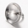 304 Stainless Steel Cup Pearl Peg Bails Pin Pendants LS-X-STAS-L143-01-3