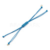 Korean Waxed Polyester Cord Braided Bracelets MAK-T010-04G-1