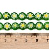 Handmade Millefiori Glass Flat Round Bead Strands LK-P011-21-2