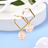 Copper Wire Wrapped Natural Gemstone Dangle Earrings for Women EJEW-JE04629-4