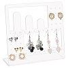 Transparent Acrylic Earring Display Stands EDIS-WH0016-017A-1