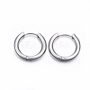 Tarnish Resistant 202 Stainless Steel Huggie Hoop Earrings A-EJEW-F111-14mm-P-1