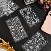 6 Sheets 3 Styles Acrylic Rhinestone Face Body Stickers AJEW-SP0002-68A-3
