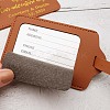CutHollow 4Pcs PU Leather Luggage Tag OFST-CL0001-01B-02-4