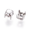Non-Tarnish 316 Surgical Stainless Steel Sew on Prong Settings STAS-I118-05P-01-2